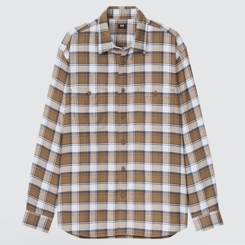 Uniqlo Flannel Plaid Long-Sleeve Shirt